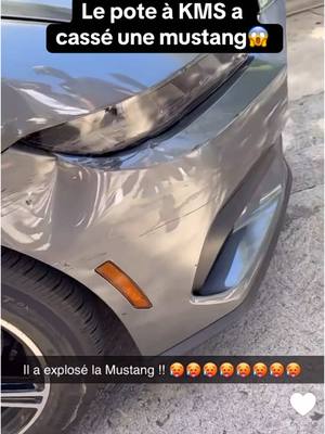 Incroyable, le pote à KMS casse une mustang😱 #kms #voiture #mustang #hmi #Djibril 